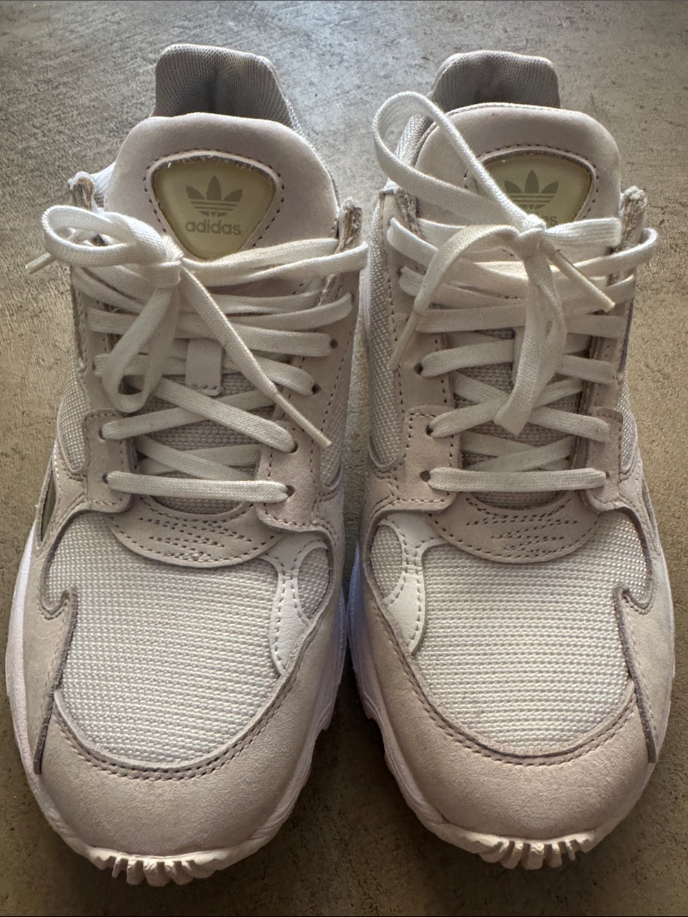 adidas Women's Falcon Sneaker in Grey and White size 7 - Picture 2 of 5